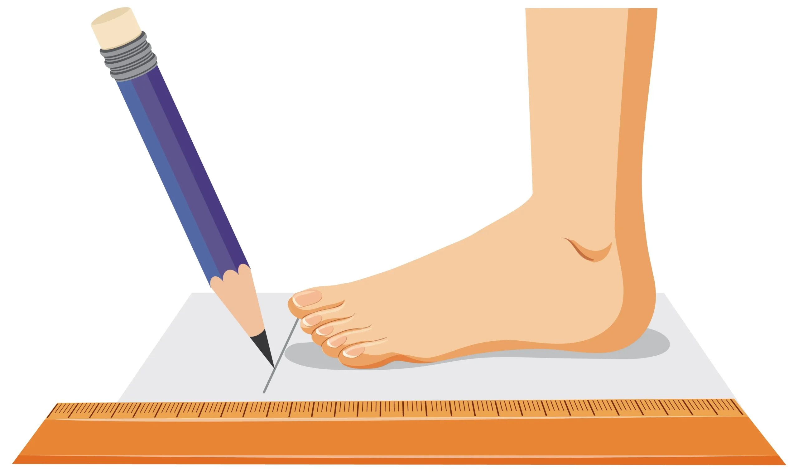 measuring feet for shoe size